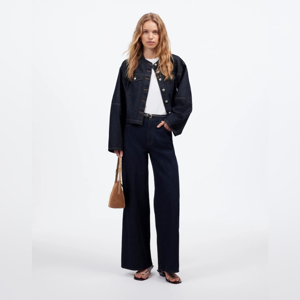 NWT Madewell Superwide-Leg Jeans - 25 - Essex Wash Dark Indigo